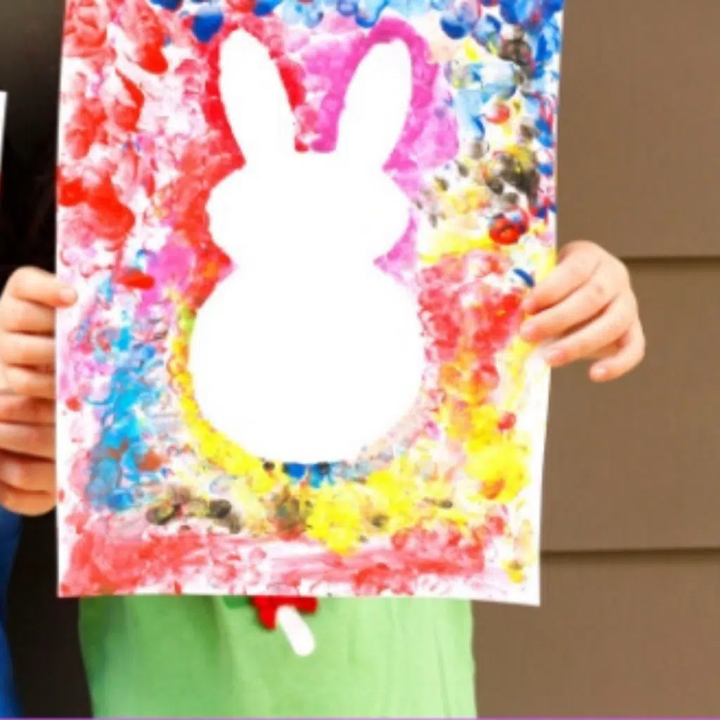 Finger Paint Easter Bunny Craft For Kids