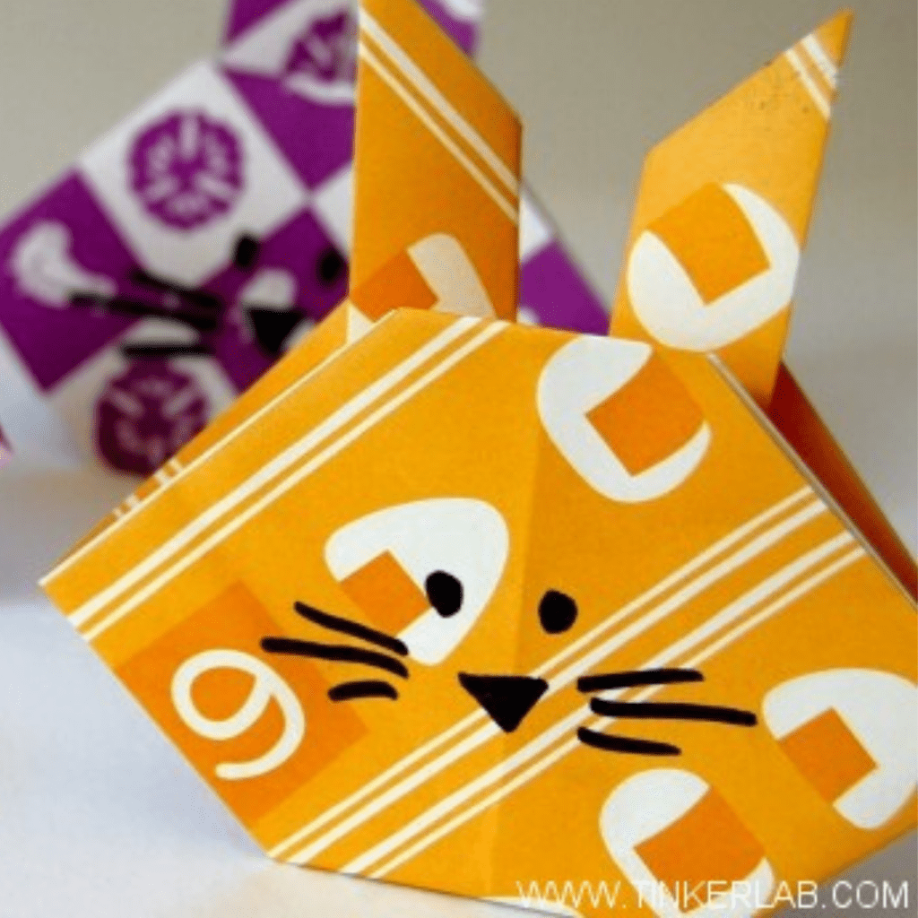 Origami Easter Bunny Craft For Kids