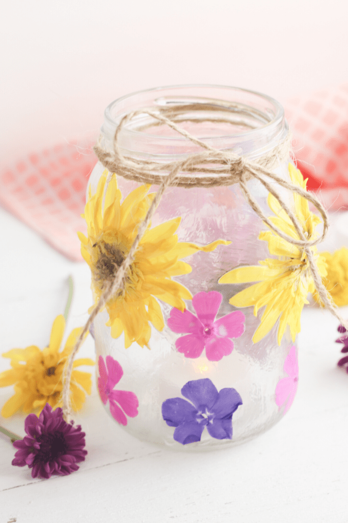 Pressed Flower Candle Votive Craft For Mother's Day Yowie World