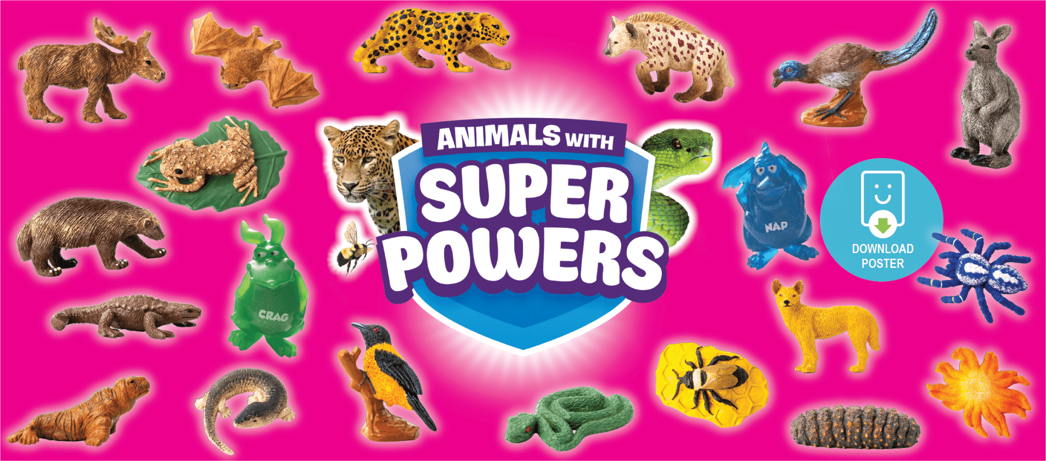 Animals with superpowers will come as a new 2021 Yowie USA series Animals-with-superpowers-2048x902