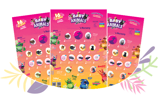 Yowie Baby Animals A4 Poster 02