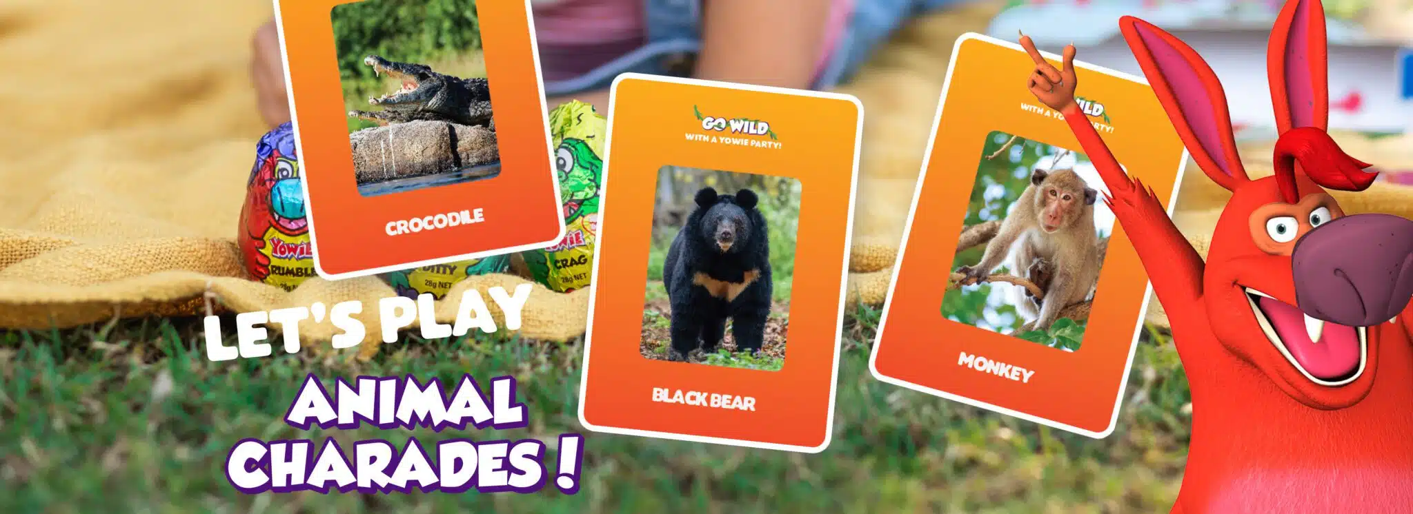 Yowie 2023 Luncbox Activities Landing Page Animal Charades 2048x746